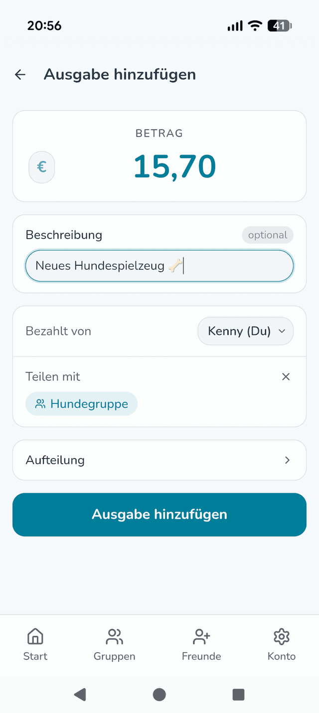Ausgabe in Sharli hinzufügen