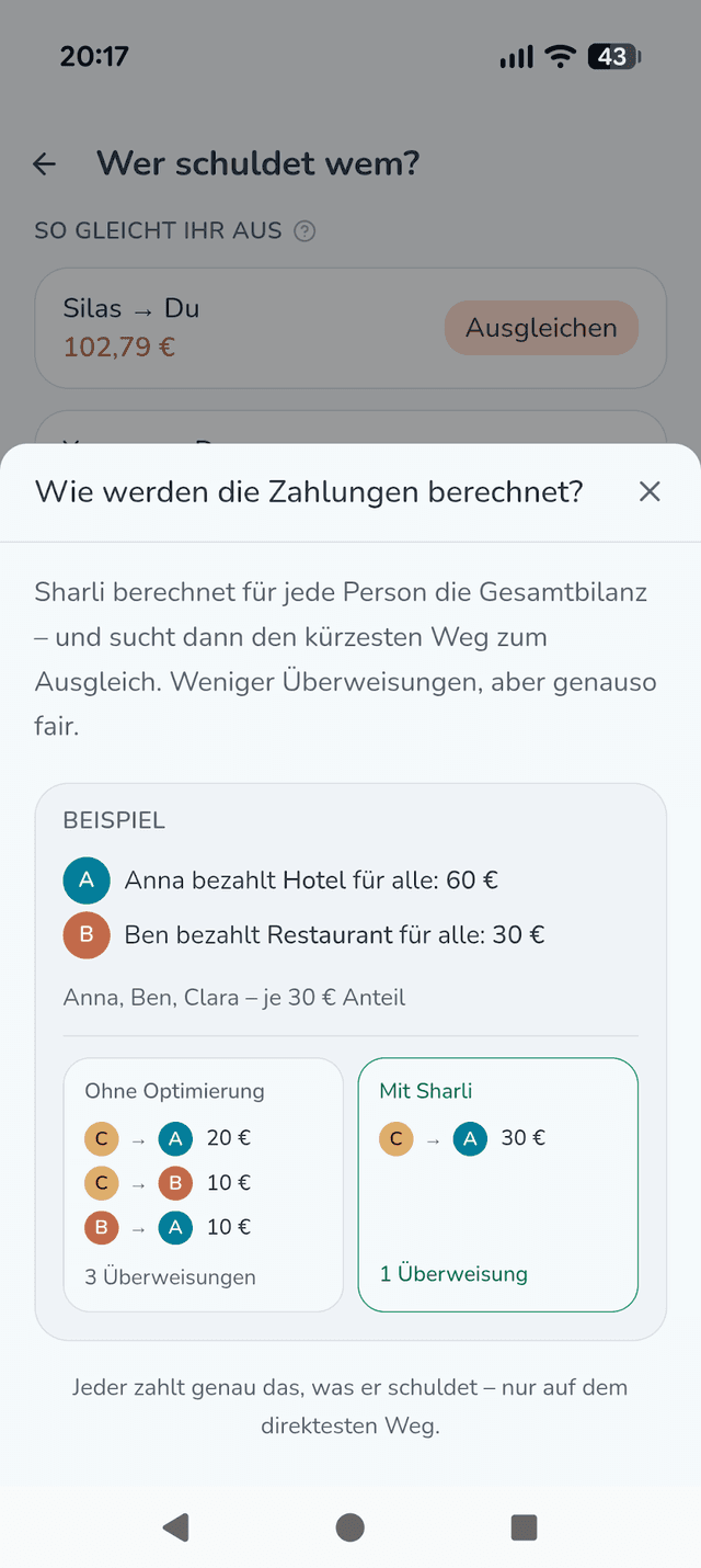 Kosten aufteilen